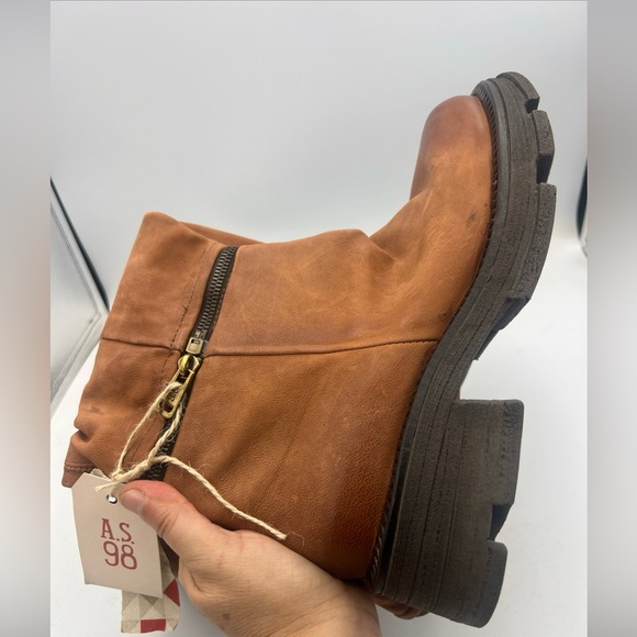 A.S.98 Larrie Convertible Boot Women’s Size 8 EU39 Whiskey Brown Leather NWT - Picture 10 of 13